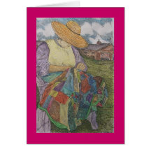 patchwork quilt greeting card