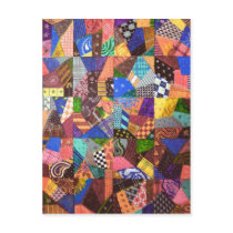 Patchwork Quilt Post Card