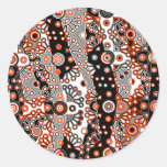 patchwork round stickers