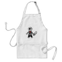 PATCHY CHAINSAW HALLOWEEN SKELETON APRONS