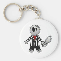 PATCHY CHAINSAW HALLOWEEN SKELETON KEYCHAINS