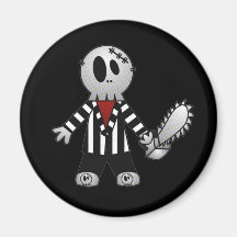 PATCHY CHAINSAW HALLOWEEN SKELETON MAGNETS