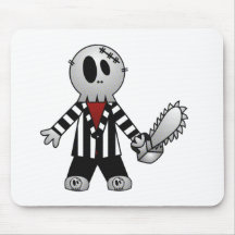 PATCHY CHAINSAW HALLOWEEN SKELETON MOUSEMAT