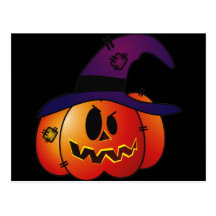 PATCHY PUMPKIN JACK-O-LANTERN 2 POST CARD