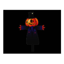 PATCHY PUMPKINHEAD SCARECROW W/ TOPHAT POSTCARDS