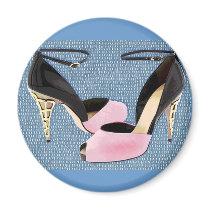Patent Leather with Sculpted Metal Heel