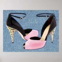 Patent Leather with Sculpted Metal Heel