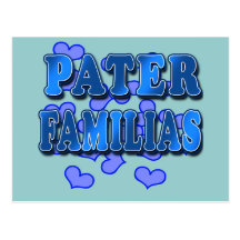 Pater Familias in Blue Tshirts, Hoodies, Gifts Post Cards