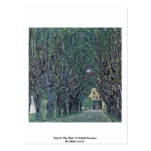 Path In The Park Of Schloß Kammer By Klimt Gustav Post Card