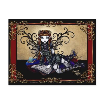 "Patience" Gothic Fairytale Postcard by mykajelina