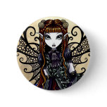 "Patience" Gothic Victorian Fairy Art Button