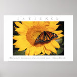 PATIENCE - Motivational BUTTERFLY Print w Quote
