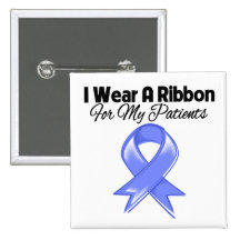 Patients - I Wear Periwinkle Ribbon Button