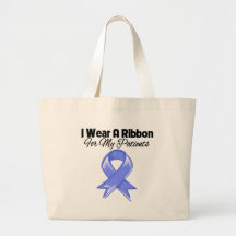 Patients - I Wear Periwinkle Ribbon Canvas Bag
