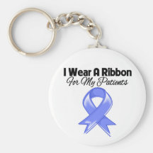 Patients - I Wear Periwinkle Ribbon Keychain