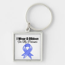 Patients - I Wear Periwinkle Ribbon Keychains