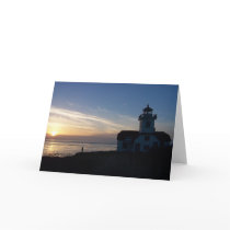 Pato`s sunset blue sky greeting card