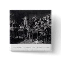 Patrick Henry addressing the Virginia Assembly Pinback Button