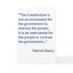 Patrick Henry Constitution Quote cards