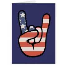 Patriot Rock Hand Greeting Card