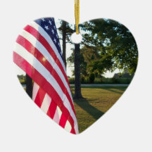 Patriotic 2 christmas ornament