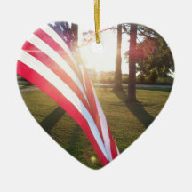 Patriotic 3 christmas ornament