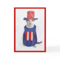 Patriotic 4th of July Siamese Cat cards