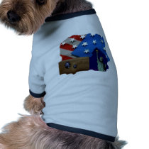 Patriotic America Dog Tee Shirt