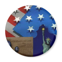 Patriotic America Refrigerator Magnet
