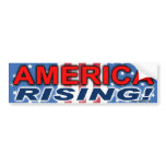 Patriotic "America Rising!" bumper sticker