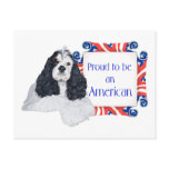 Patriotic American Cocker Spaniel Post Card