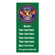 Patriotic American Rack Card View Notes Please
