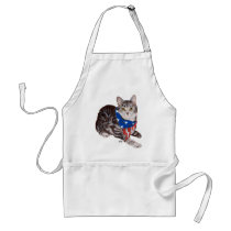 Patriotic American Shorthair Tabby Cat Aprons