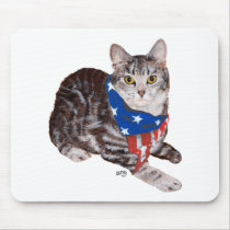 Patriotic American Shorthair Tabby Cat Mouse Mats
