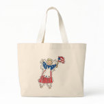 Patriotic angel tote bag