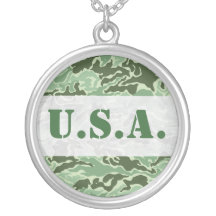 Patriotic Army Custom Camouflage Necklaces