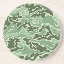 Patriotic Army Custom Green Camouflage Coasters