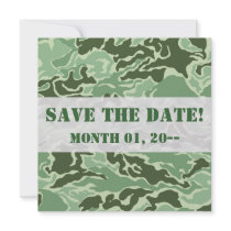 Patriotic Army Custom Green Camouflage Invitations