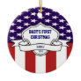 Patriotic Babys First Christmas Custom Photo