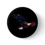 Patriotic Bald Eagle Button
