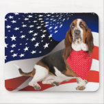 Patriotic Basset Mousepad