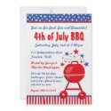 Patriotic BBQ Custom invitations