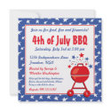 Patriotic BBQ Custom invitations