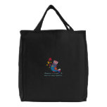 Patriotic Birdie Embroidered on Tote Bag embroidered bags