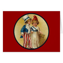 Patriotic_Boy and Girl_Card