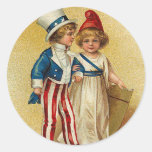 Patriotic_Boy and Girl_Sticker