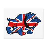 Patriotic British Bulldog Britsh flag postcards