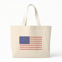 Patriotic Cat/USA Canvas Bags