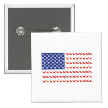 Patriotic Cat/USA Pin