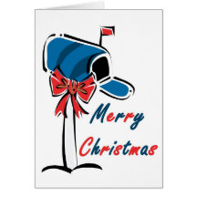 Patriotic Christmas Mailbox Card